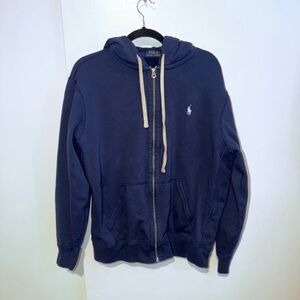 Polo Ralph Lauren Navy Blue Zip-Up Hoodie Size L